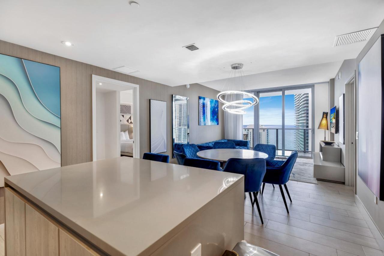 Hyde House - Luxury Waterfront 2Br 2Ba Apartment Suite With Direct Ocean View, Roof Top Pool, Resort Amenities 할리우드 외부 사진