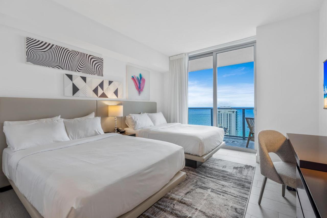 Hyde House - Luxury Waterfront 2Br 2Ba Apartment Suite With Direct Ocean View, Roof Top Pool, Resort Amenities 할리우드 외부 사진