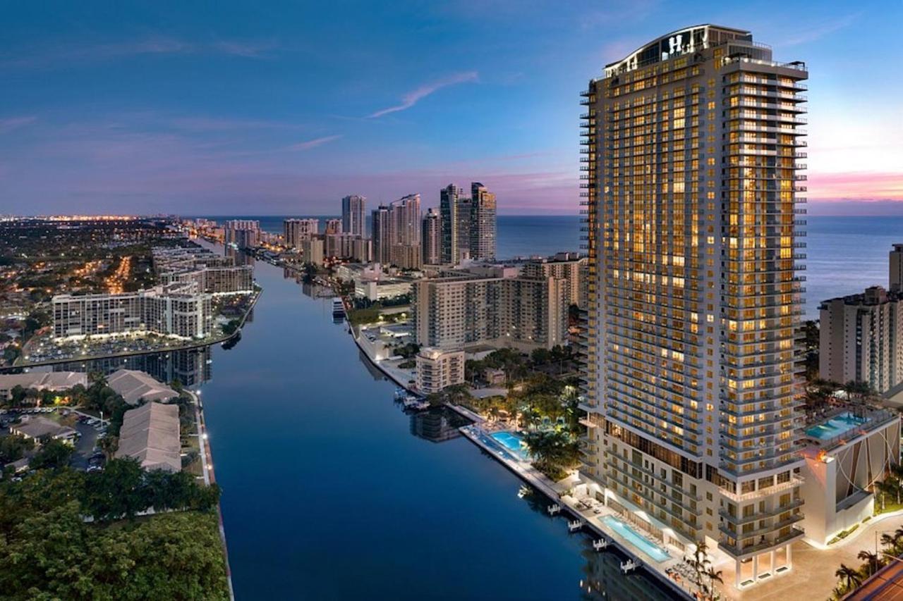 Hyde House - Luxury Waterfront 2Br 2Ba Apartment Suite With Direct Ocean View, Roof Top Pool, Resort Amenities 할리우드 외부 사진